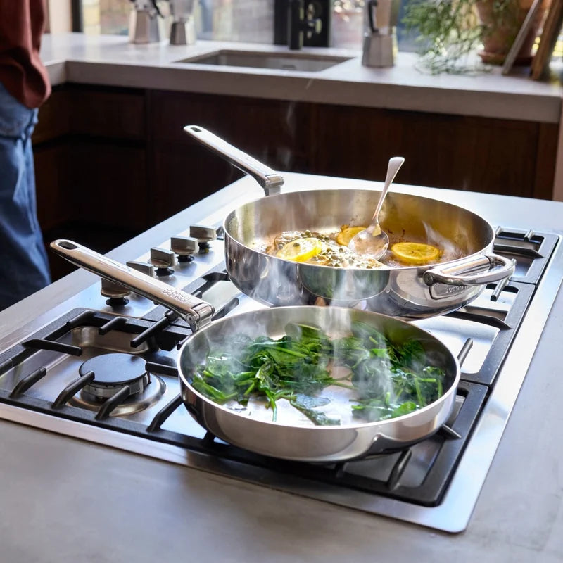 Space Folding Handle 3-Ply Stainless Steel Frying Pan - 20cm