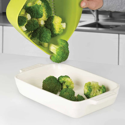Square Colander with Upright Handle - Green