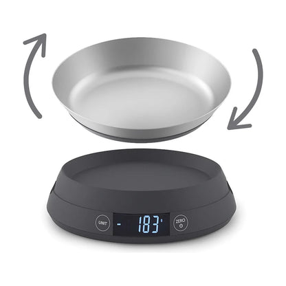 SwitchScale 2-in-1 Digital Kitchen Scale with Reversible Weighing Bowl - Grey