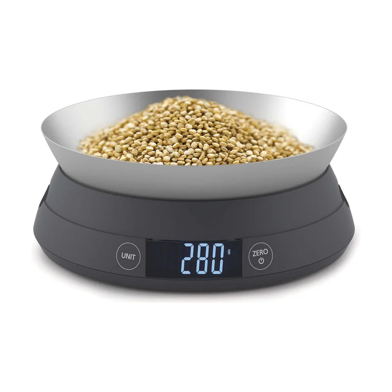 SwitchScale 2-in-1 Digital Kitchen Scale with Reversible Weighing Bowl - Grey