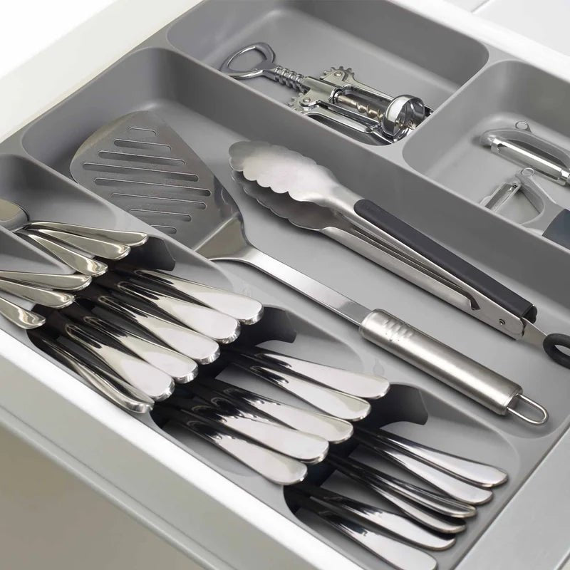 DrawerStore Cutlery, Utensil &amp; Gadget Drawer Organizer - Grey