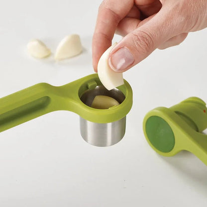 Helix Twist-Action Garlic Press - Green