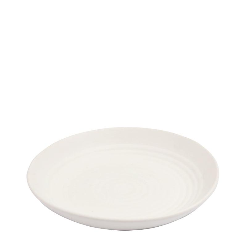 Kanji Flat Ripple Ceramic Platter - Off - white - Waha Lifestyle