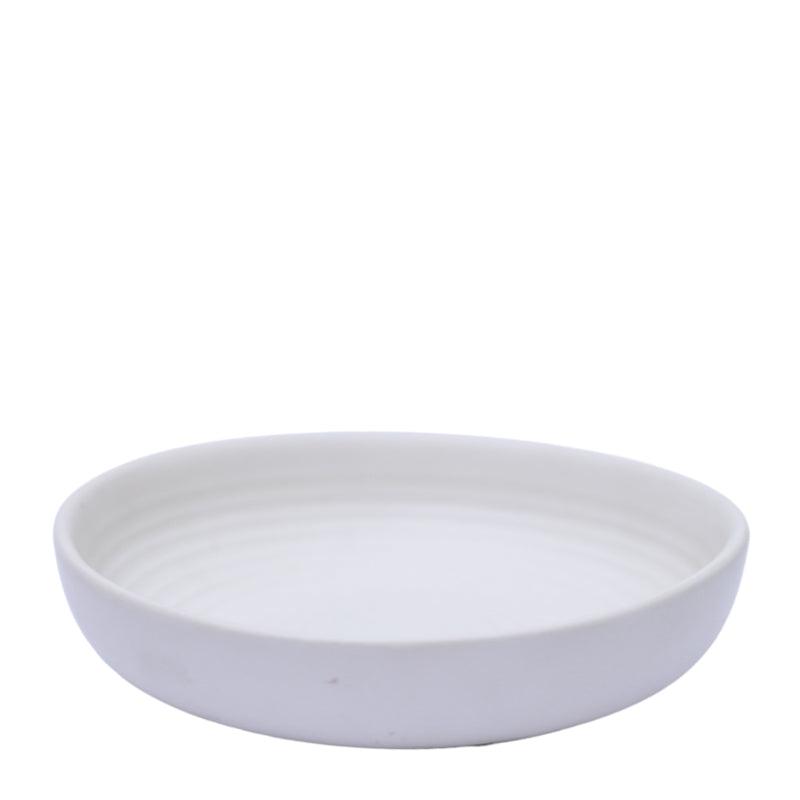 Kanji Ripple Ceramic Serving Bowl - Off White - Waha Lifestyle