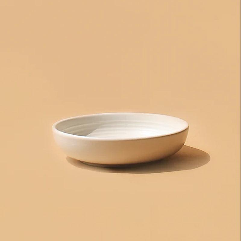 Kanji Ripple Ceramic Serving Bowl - Off White - Waha Lifestyle