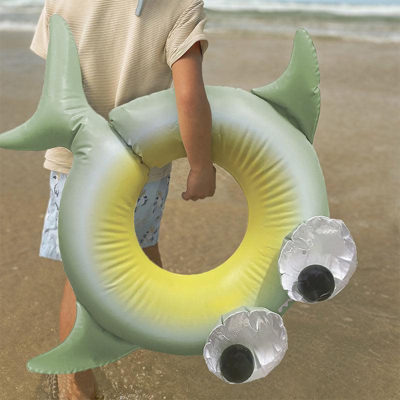 Kids Pool Ring Shark Tribe - Khaki - Waha Lifestyle