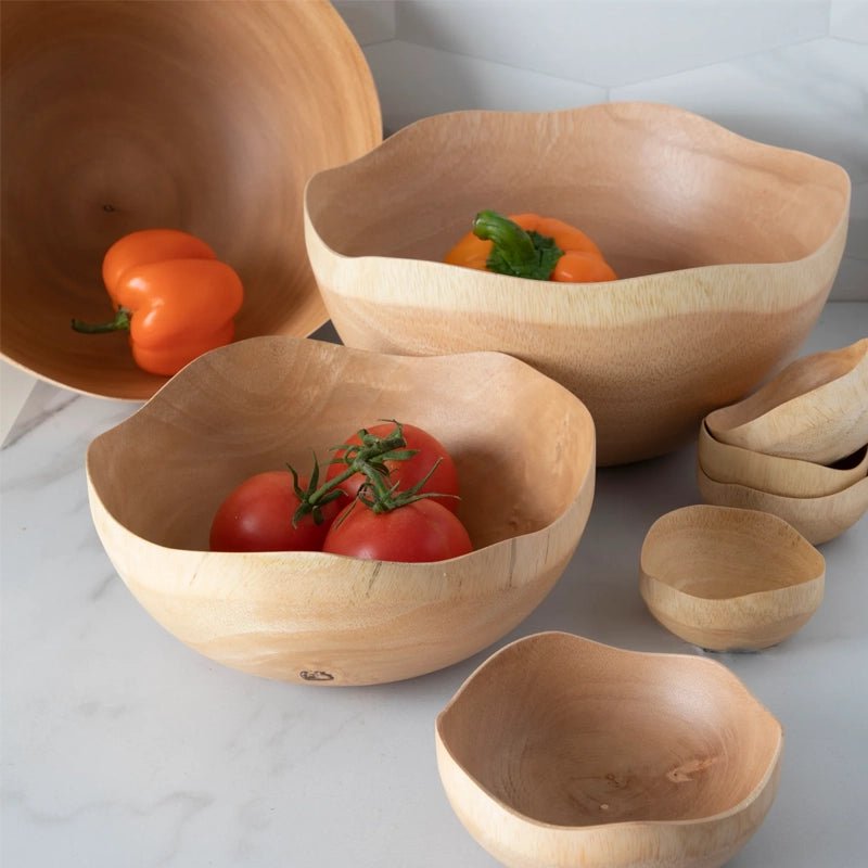 Kiln Handmade Wooden Wave Edge Bowl - Waha Lifestyle