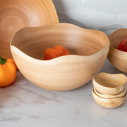 Kiln Handmade Wooden Wave Edge Bowl - Waha Lifestyle