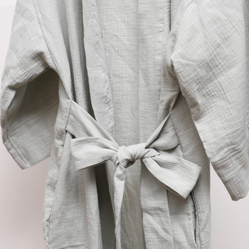 Kimi Cotton Kimono With Belt - Sage Green - Waha Lifestyle