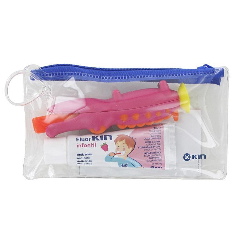 Kin Children Toothbrush + Toothpaste Crocodile Travel Kit - Waha Lifestyle