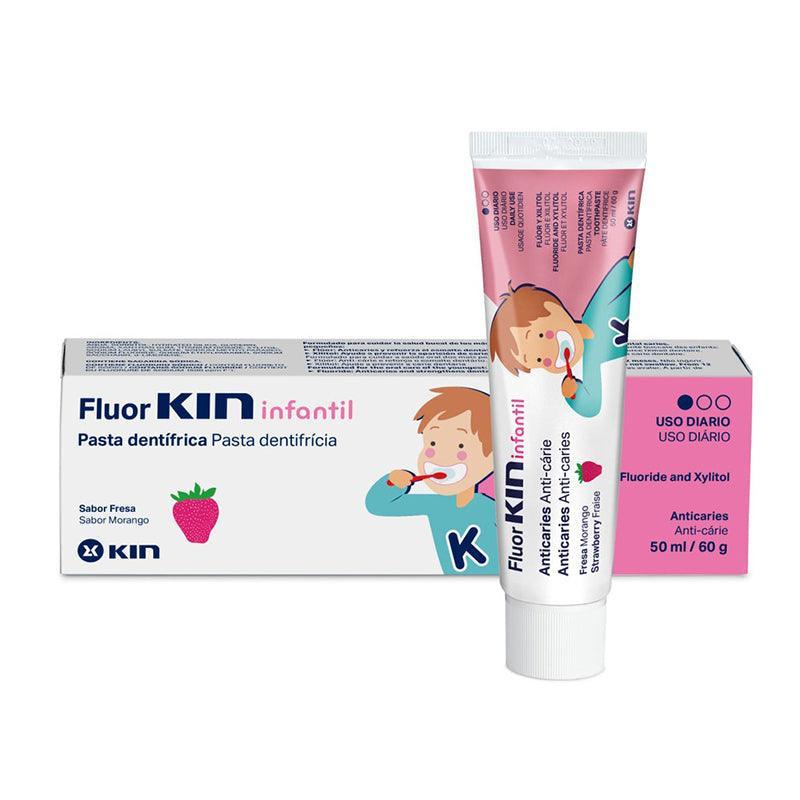 Kin Fluor Children's Strawberry Toothpaste - 50ml | Waha Lifestyle Kuwait