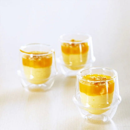 Kronos Double Wall Heat Resistant Glass Espresso Cup - 80ml