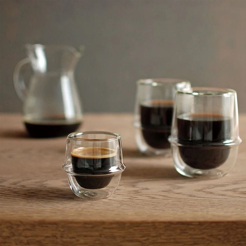 Kronos Double Wall Heat Resistant Glass Espresso Cup - 80ml