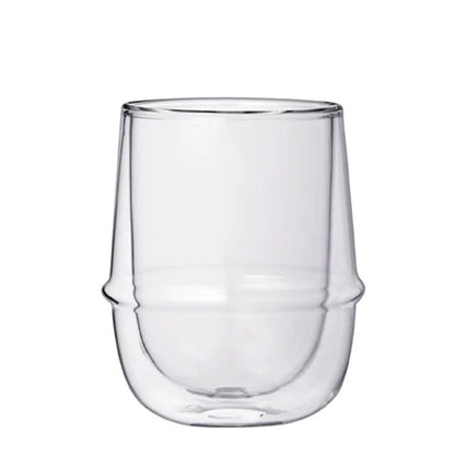 Kronos Heat-Insulated Double Wall Glass Coffee Cup - 250ml