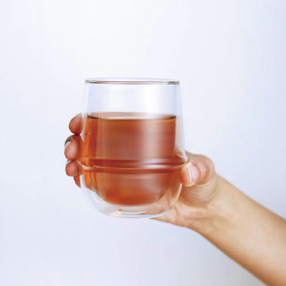 Kronos Heat-Insulated Double Wall Glass Iced Tea Cup - 350ml