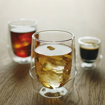 Kronos Heat-Insulated Double Wall Glass Iced Tea Cup - 350ml