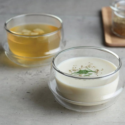 Kronos Heat-Insulated Double Wall Glass Soup Bowl - 330ml