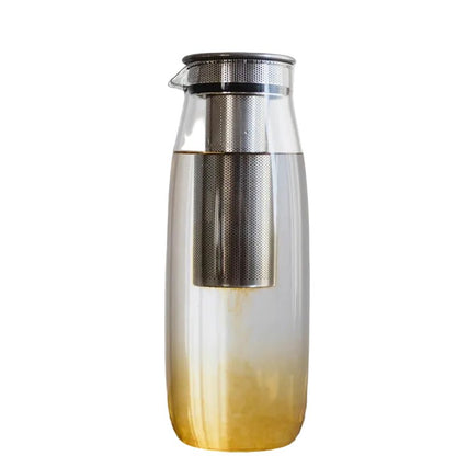 Unitea Cold Brew Glass Carafe with Lid &amp; Strainer - 1.1L