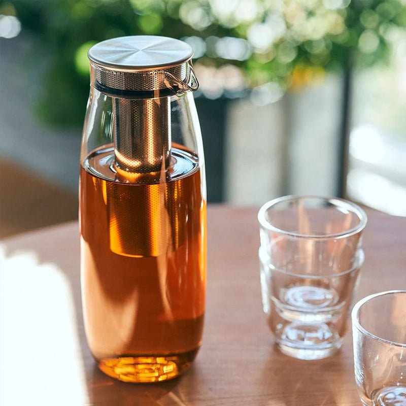 Unitea Cold Brew Glass Carafe with Lid &amp; Strainer - 1.1L