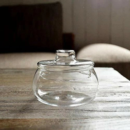 Unitea Glass Sugar Storage Pot with Lid