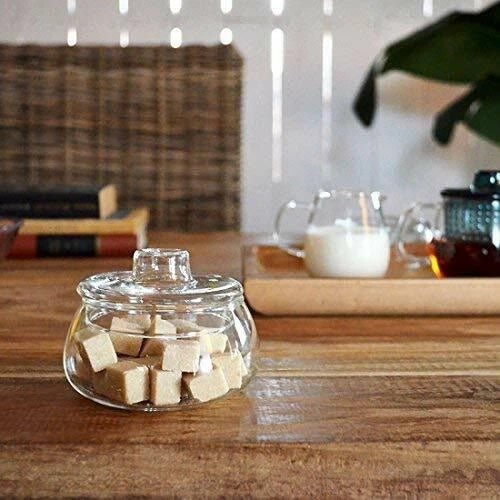 KINTO Unitea Glass Sugar Storage Pot with Lid in Kuwait - Waha Lifestyle