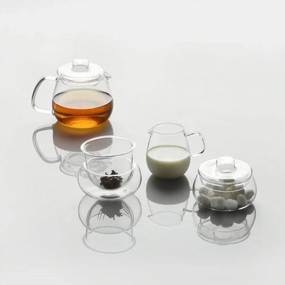 Unitea Glass Sugar Storage Pot with Lid