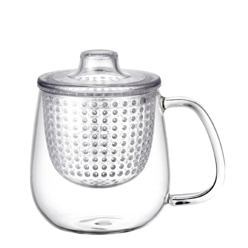 Unitea Uni Mug Heat-Resistant Glass Mug with Strainer Lid