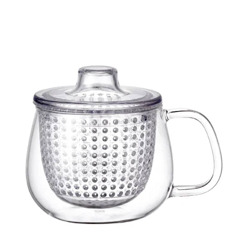 Unitea Uni Mug Heat-Resistant Glass Mug with Strainer Lid