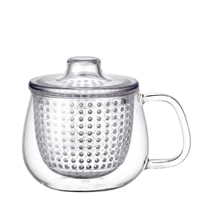 Unitea Uni Mug Heat-Resistant Glass Mug with Strainer Lid