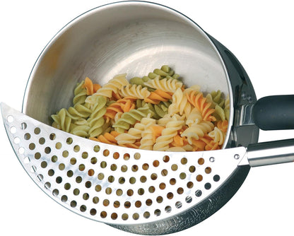 KITCHEN CRAFT Stainless Steel Crescent Shaped Pan Drainer with Handle in Kuwait - Waha Lifestyle