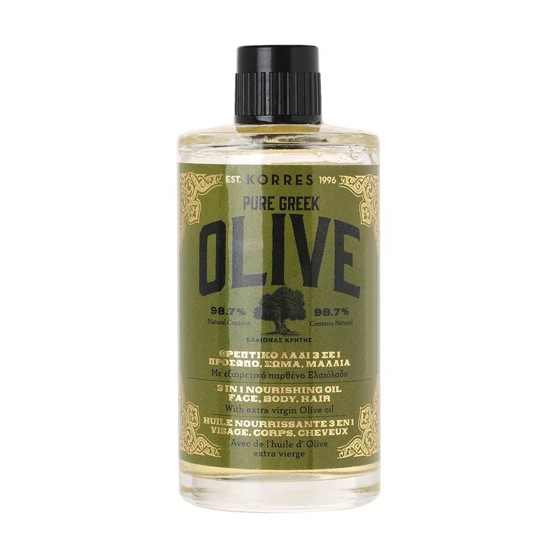 Pure Greek Olive 3-in-1 Nourishing Oil for Face, Body &amp; Hair - 100ml