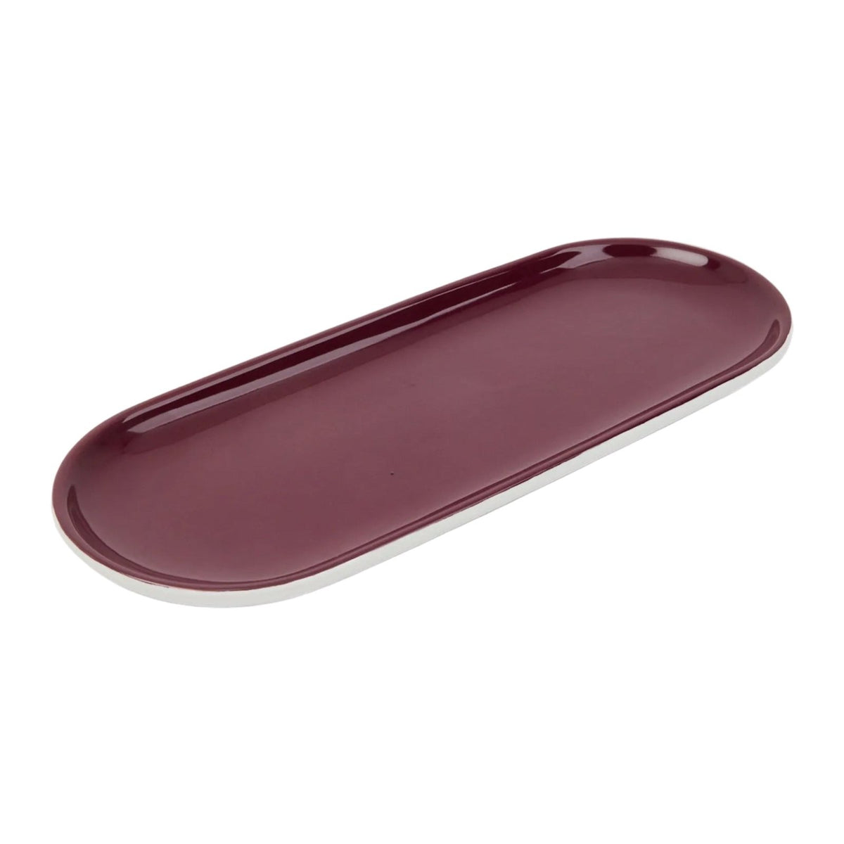 LA CAFETIERE Barcelona Plum Ceramic Tea Serving Tray in Kuwait - Waha Lifestyle