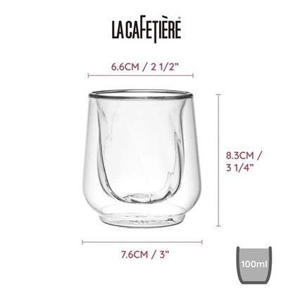 Siena Double-Walled Coffee Glasses - Set of 2