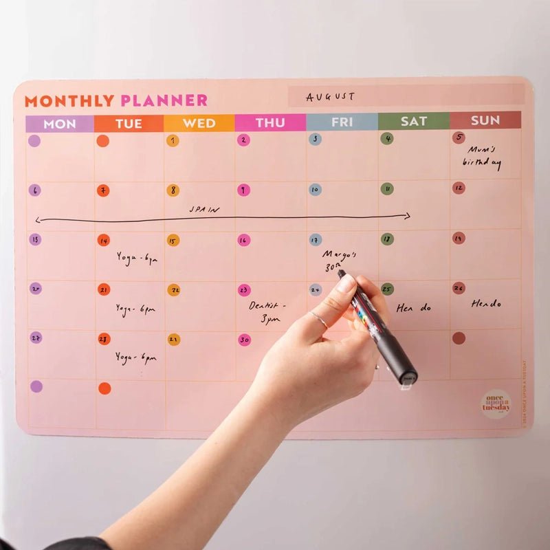 Large Magnetic Monthly Planner for Fridge - A3 - Waha Lifestyle