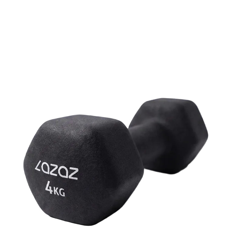 Lazaz Neoprene Hex Dumbbell with Non-Slip Grip – 4kg