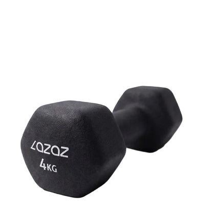 Lazaz Neoprene Hex Dumbbell with Non-Slip Grip – 4kg