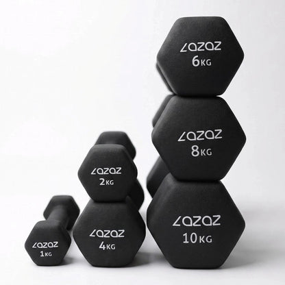 Dumbellix Neoprene Hex Dumbbell with Non-Slip Grip – 10kg