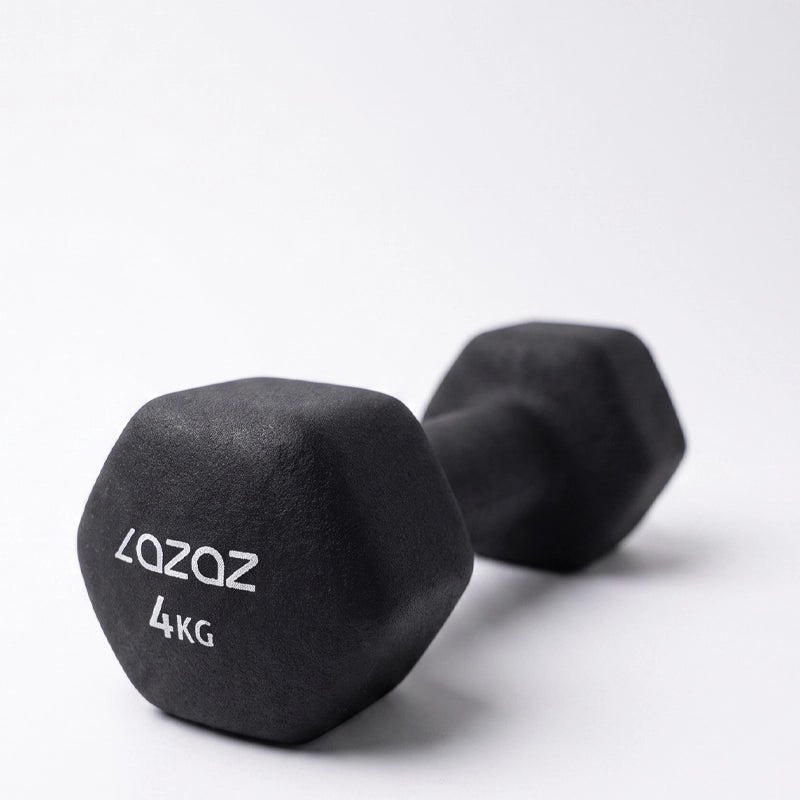 Dumbellix Neoprene Hex Dumbbell with Non-Slip Grip – 4kg