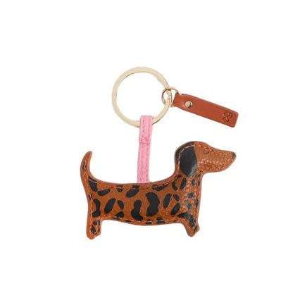 Leopard Print Sausage Dog Keyring - Waha Lifestyle