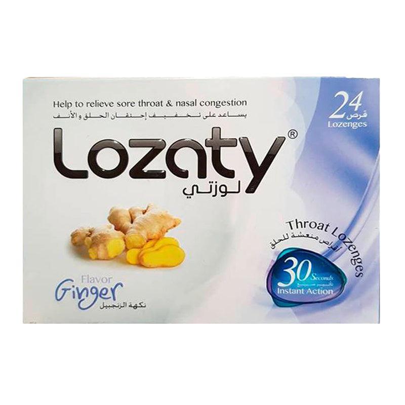 Lozaty Sore Throat Lozenges Ginger Flavor - 24pcs - Waha Lifestyle