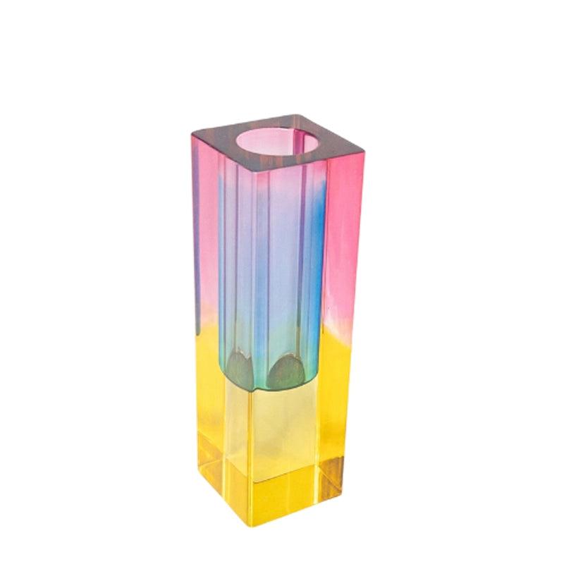 Lulu Colorful Acrylic Square Flower Vase - Waha Lifestyle