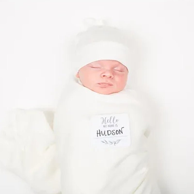 Bamboo Hat &amp; Swaddle Blanket Set Newborns &amp; Babies