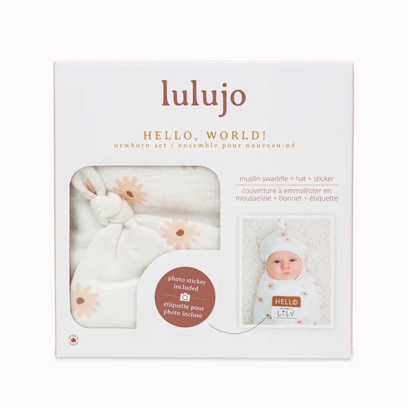 Bamboo Hat &amp; Swaddle Blanket Set Newborns &amp; Babies