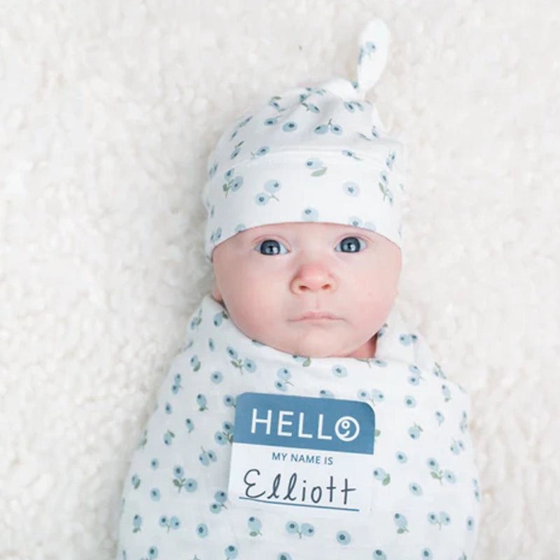 Bamboo Hat &amp; Swaddle Blanket Set Newborns &amp; Babies