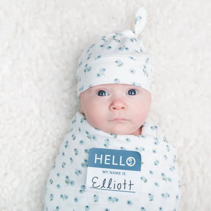 Bamboo Hat &amp; Swaddle Blanket Set Newborns &amp; Babies