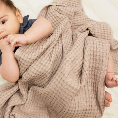 Soft Cotton Waffle Weave Baby Blanket