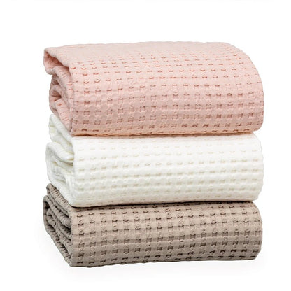 Soft Cotton Waffle Weave Baby Blanket