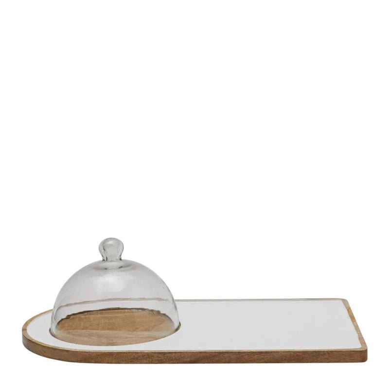 Madras Classic Cheese Board with Glass Cloche - Waha Lifestyle