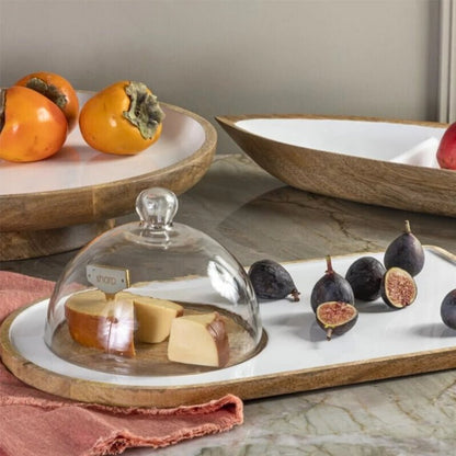 Madras Classic Cheese Board with Glass Cloche - Waha Lifestyle