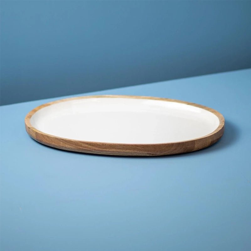 Madras Oval Wooden Platter - Waha Lifestyle